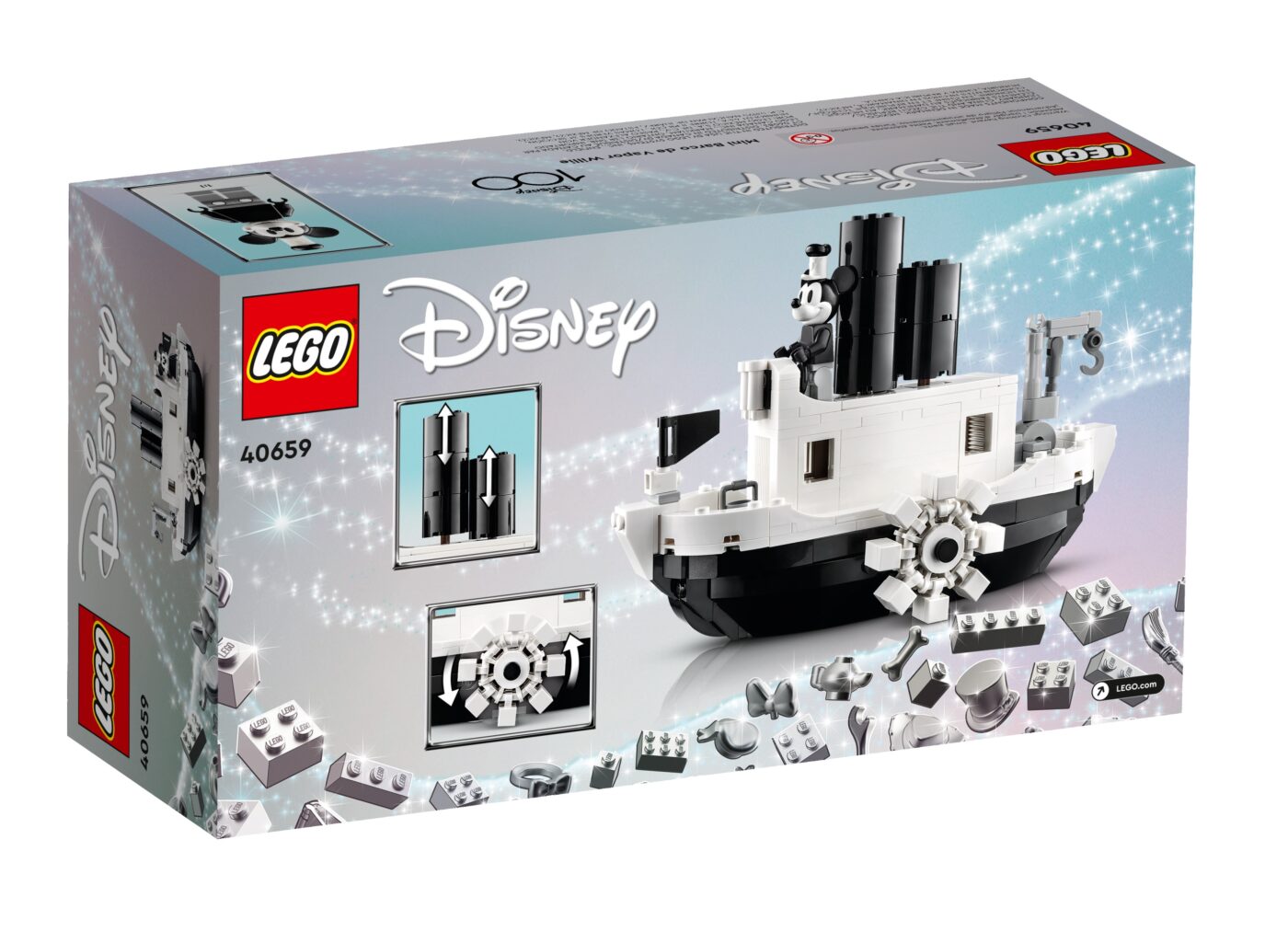 LEGO 40659 Mini Steamboat Willie GWP revealed to have mechanical functions!5