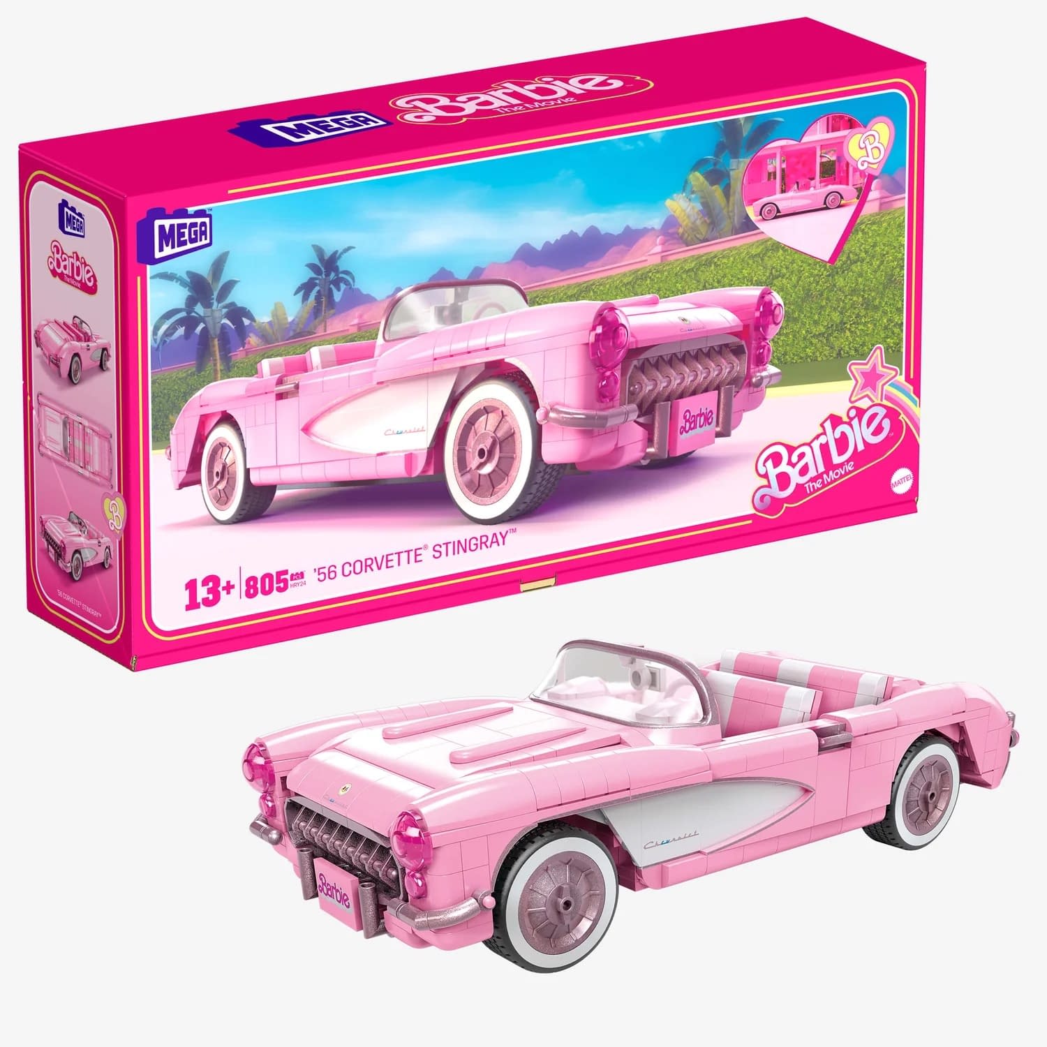 Mattel Drives in with MEGA Barbie The Movie '56 Corvette Stingray Set0