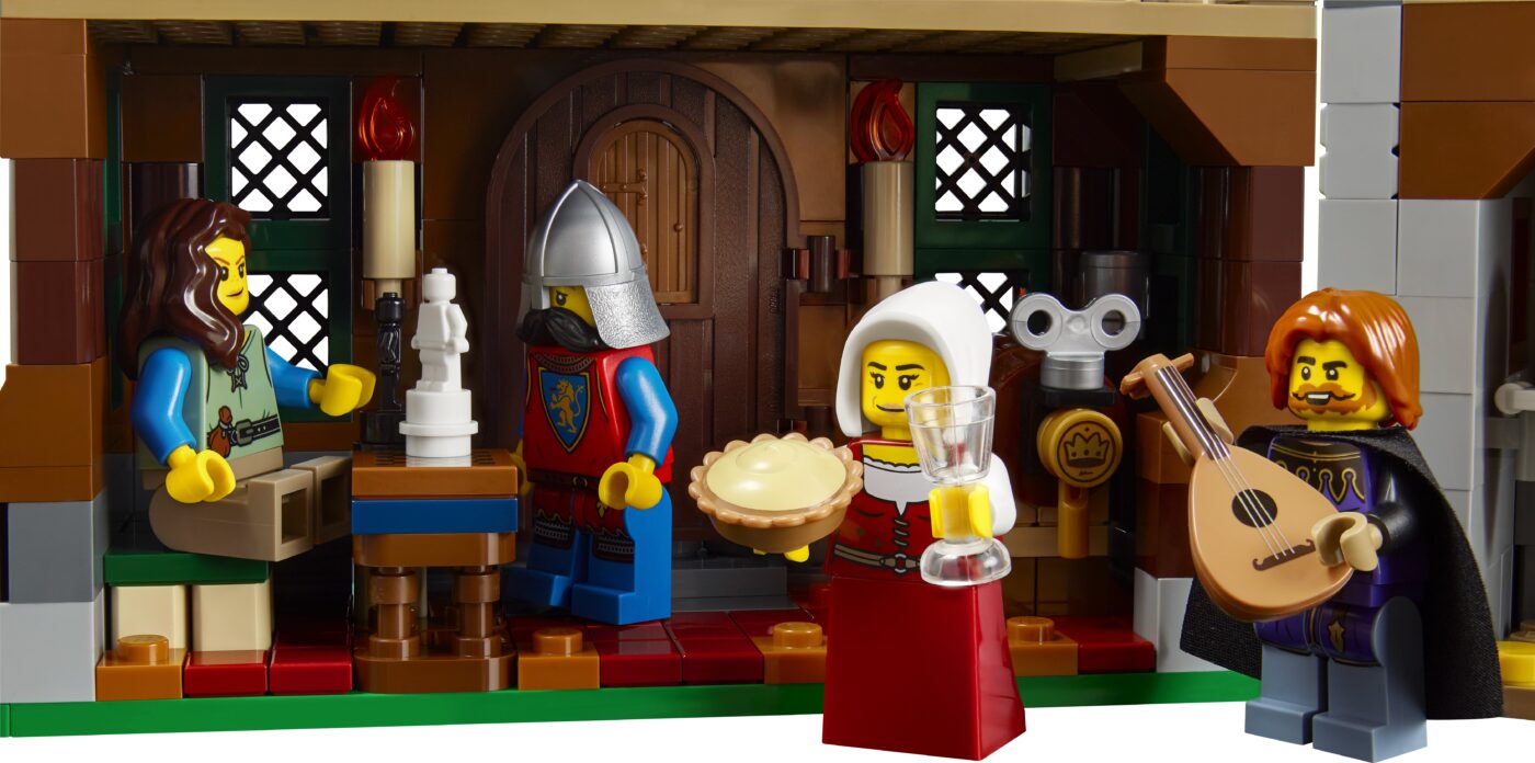 LEGO 10332 Medieval Town Square is a modern update to Medieval Market Village with a new grey LEGO goat!19