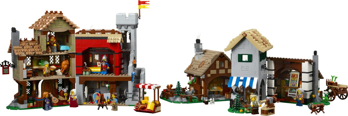 LEGO 10332 Medieval Town Square is a modern update to Medieval Market Village with a new grey LEGO goat!10
