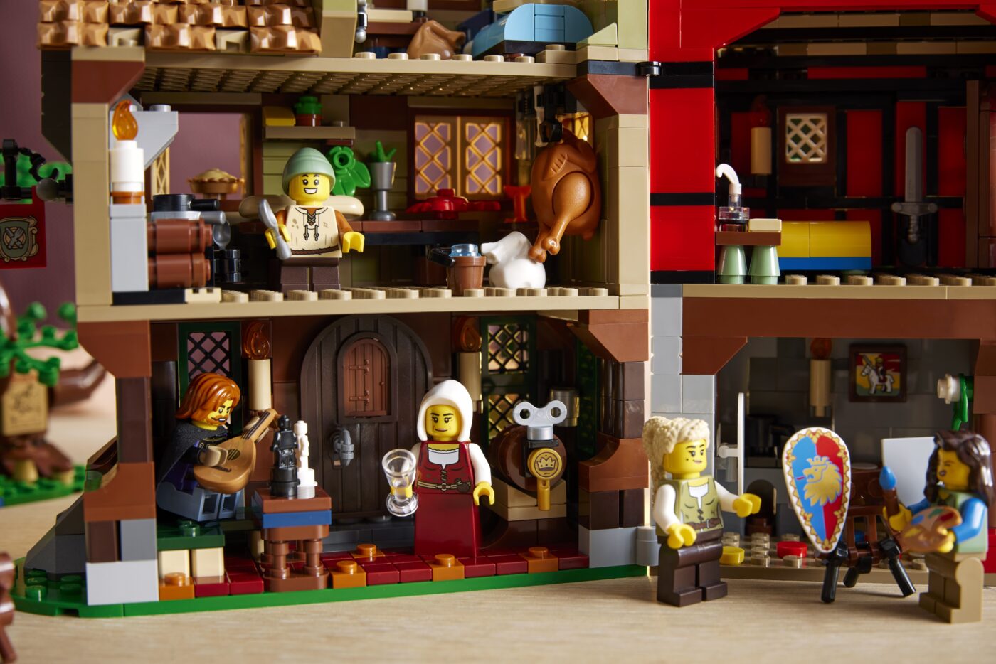 LEGO 10332 Medieval Town Square is a modern update to Medieval Market Village with a new grey LEGO goat!31